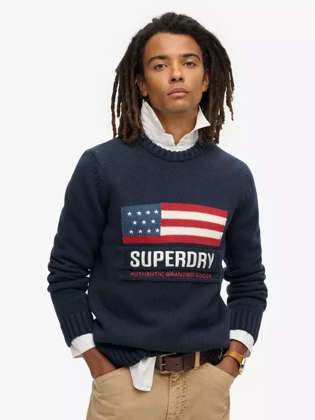 Джемпер Superdry Vintage Athletic Knit, цвет eclipse navy
Джемпер Superdry Vintage Athletic Knit, цвет eclipse navy