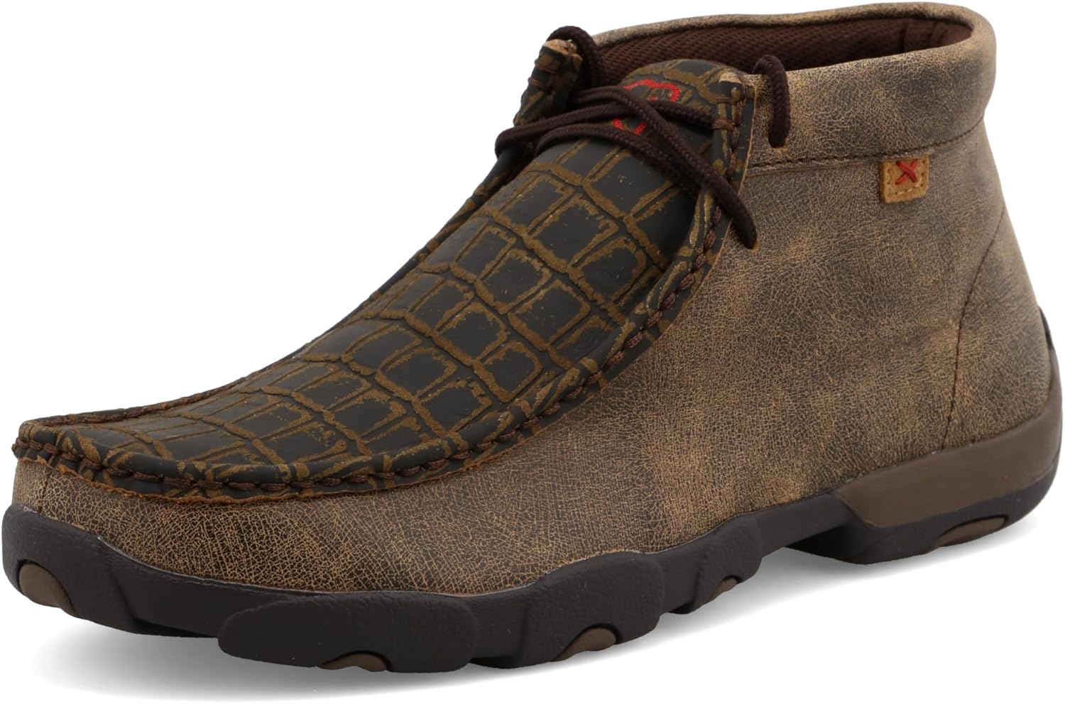 Кожаные мокасины для вождения Twisted X Men's Ankle High Chukka, Caiman Print & Brown
Кожаные мокасины для вождения Twisted X Men's Ankle High Chukka, Caiman Print & Brown