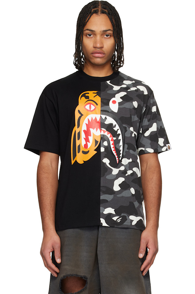 Городская камуфляжная футболка с тигровой акулой свободного кроя Bape, черный
Городская камуфляжная футболка с тигровой акулой свободного кроя Bape, черный