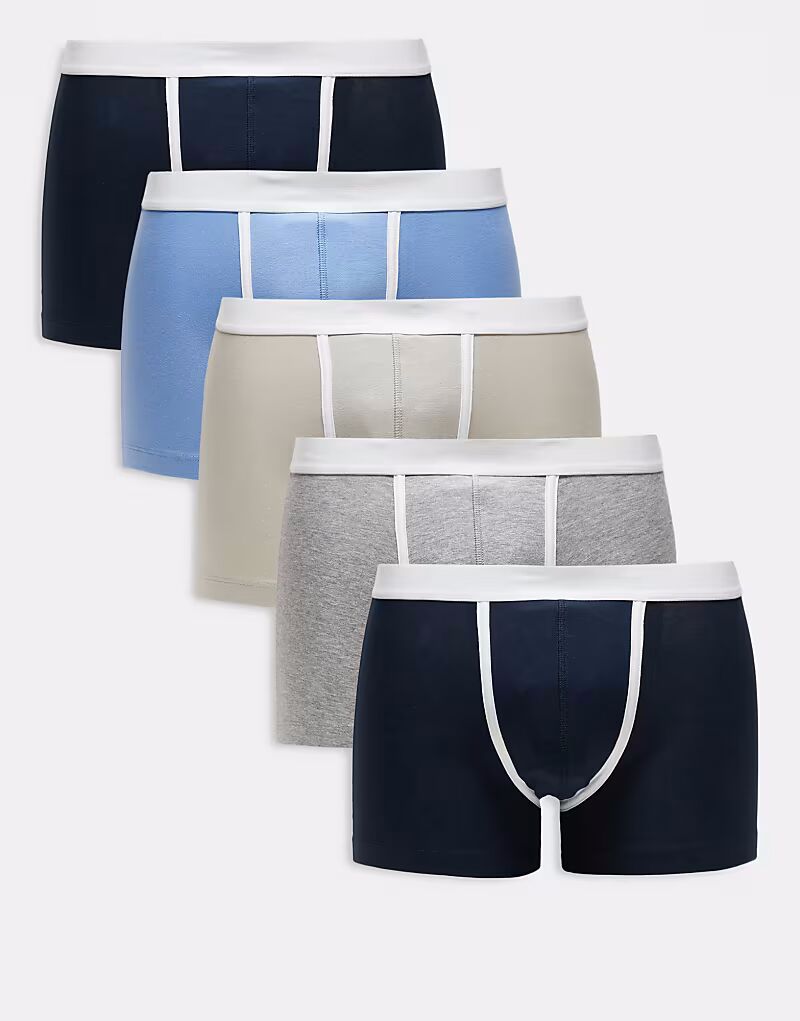 Боксеры из 5 пар с кантом в разноцветном исполнении Asos Design
Боксеры из 5 пар с кантом в разноцветном исполнении Asos Design