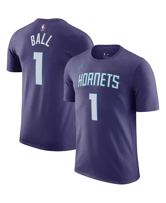 Мужская футболка LaMelo Ball Purple Charlotte Hornets 2022/23 Statement Edition с именем и номером Jordan
Мужская футболка LaMelo Ball Purple Charlotte Hornets 2022/23 Statement Edition с именем и номером Jordan