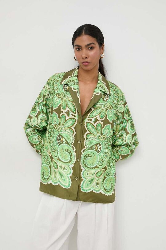 Шелковая рубашка Luisa Spagnoli, зеленый
Шелковая рубашка Luisa Spagnoli, зеленый