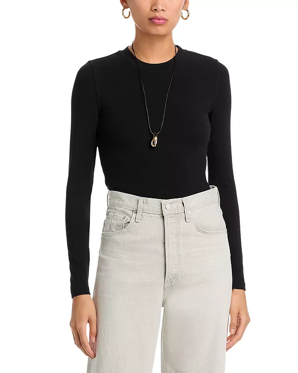 Футболка с длинными рукавами в рубчик Frame, черный
Футболка с длинными рукавами в рубчик Frame, черный