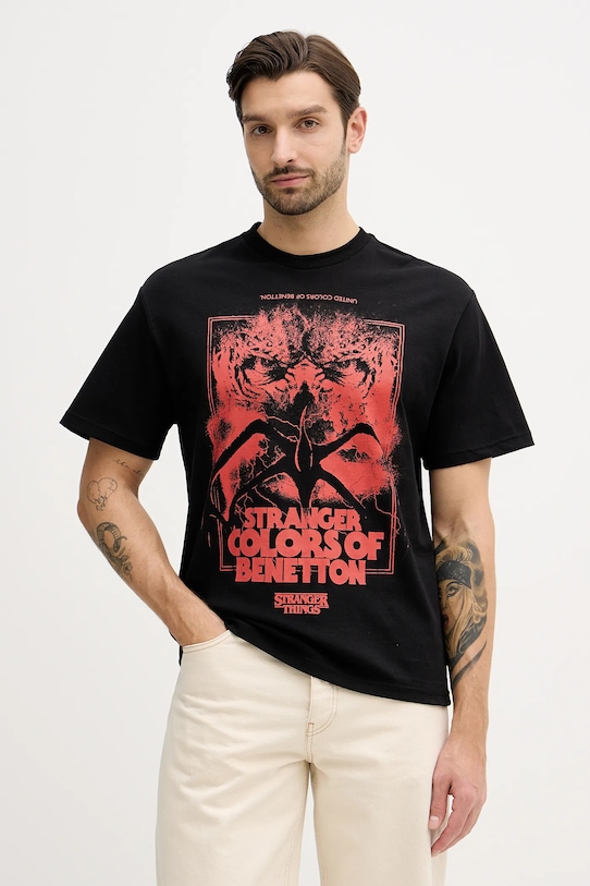 Хлопковая футболка Stranger Things United Colors Of Benetton, черный
Хлопковая футболка Stranger Things United Colors Of Benetton, черный