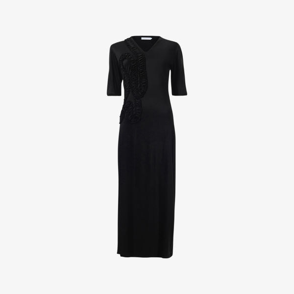 Платье миди Leem с аппликацией в виде рюша, черный
Платье миди Leem с аппликацией в виде рюша, черный