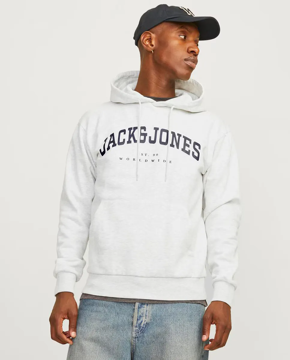Мужская толстовка с капюшоном, длинными рукавами и принтом спереди Jack & Jones, белый
Мужская толстовка с капюшоном, длинными рукавами и принтом спереди Jack & Jones, белый