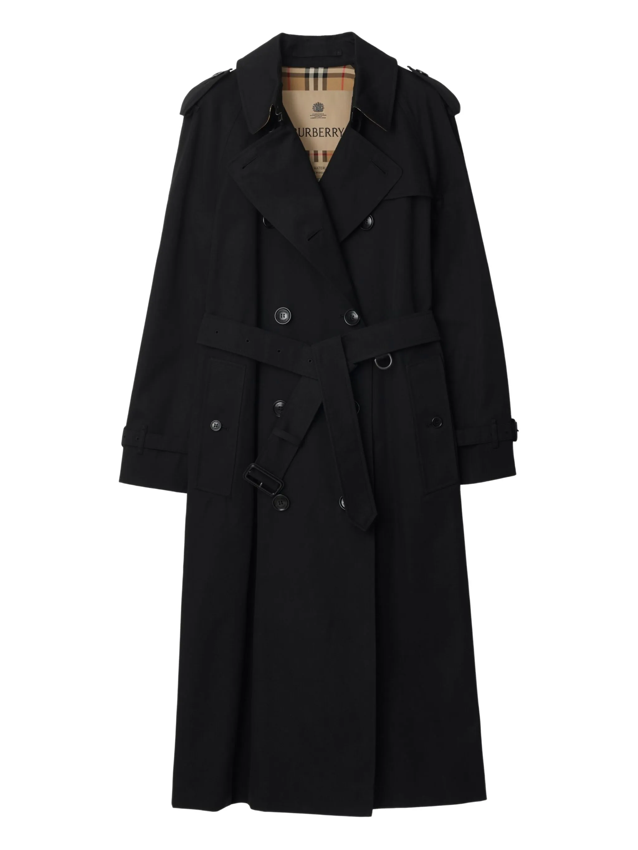 Двубортный тренч Waterloo Heritage Burberry, черный
Двубортный тренч Waterloo Heritage Burberry, черный