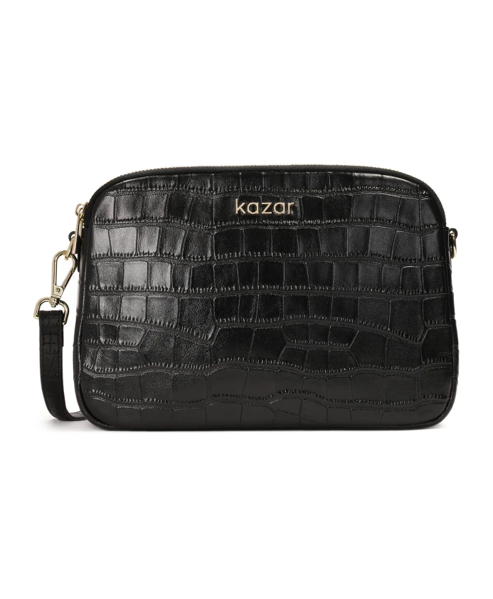 Классическая сумочка из кожи крокодила. Kazar, черный
Классическая сумочка из кожи крокодила. Kazar, черный