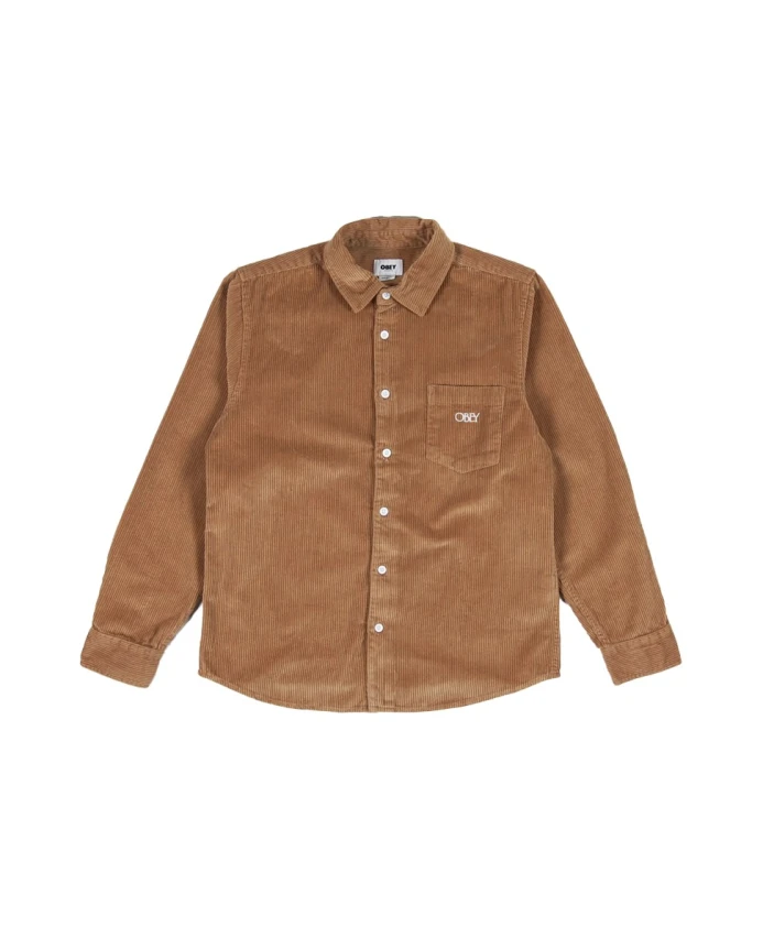 Тканая рубашка Джулиана Obey, коричневый
Тканая рубашка Джулиана Obey, коричневый
