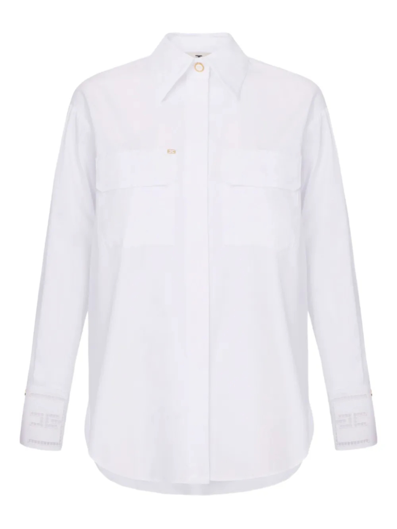 Elisabetta Franchi рубашка с английской вышивкой, белый
Elisabetta Franchi рубашка с английской вышивкой, белый