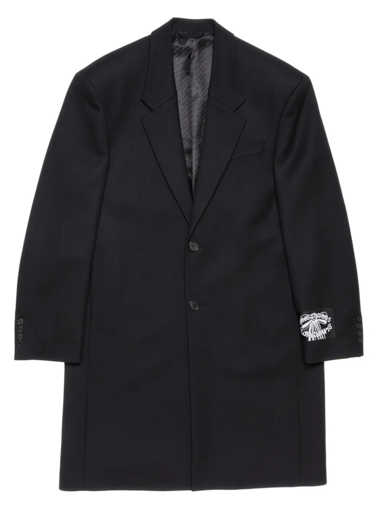 Acne Studios однобортное пальто, черный 
Acne Studios однобортное пальто, черный