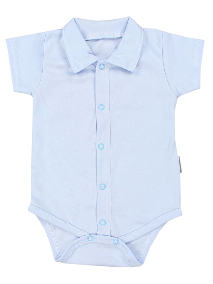 TupTam Детский боди для мальчика с длинными/короткими рукавами и воротником, светло-голубого цвета
TupTam Детский боди для мальчика с длинными/короткими рукавами и воротником, светло-голубого цвета