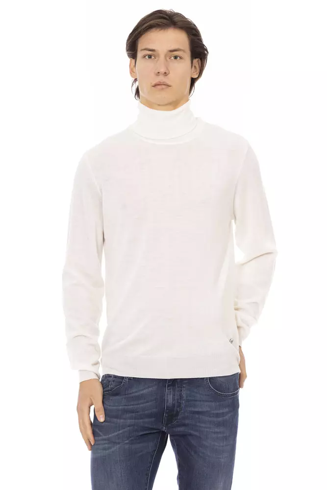 Белый мужской свитер из ткани Baldinini Trend, White
Белый мужской свитер из ткани Baldinini Trend, White
