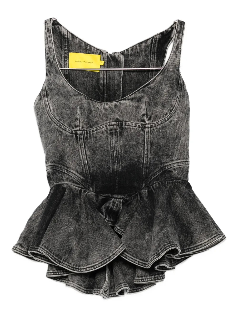 Асимметричный джинсовый топ Marques'Almeida, черный
Асимметричный джинсовый топ Marques'Almeida, черный