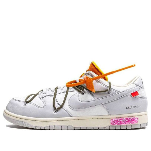 Кроссовки x off white dunk low Nike, серый 
Кроссовки x off white dunk low Nike, серый