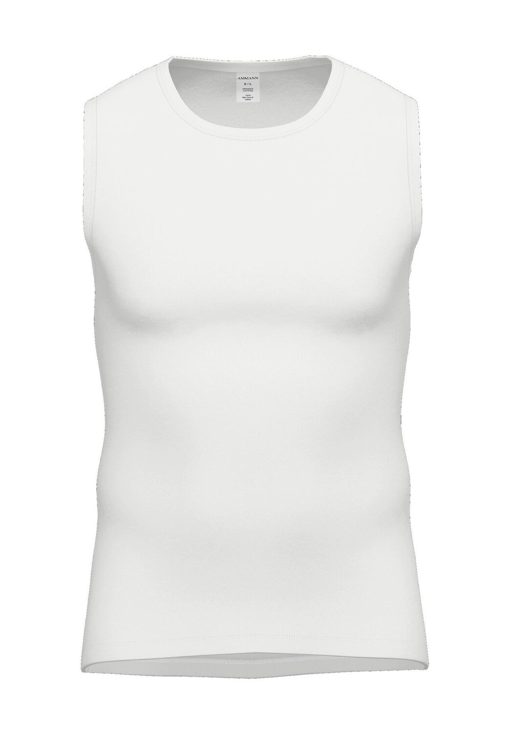 Майка в тонкую резинку, без рукавов, мужская AMMANN, белый 
Майка в тонкую резинку, без рукавов, мужская AMMANN, белый
