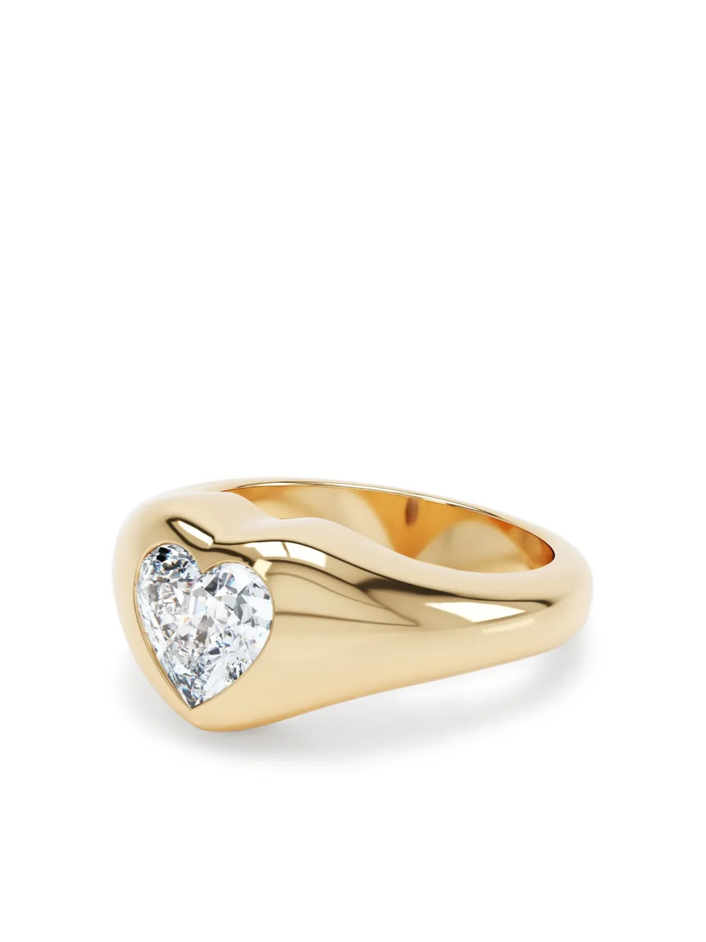 Кольцо Curve из переработанного желтого золота с бриллиантами LOEV, золотой