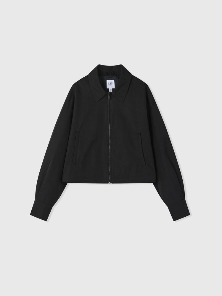 Куртка женская Gap с короткими лацканами и карманами, серый 
Куртка женская Gap с короткими лацканами и карманами, серый