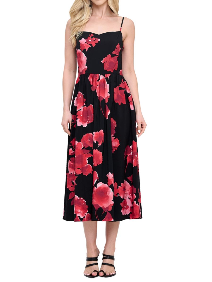 Платье миди на тонких бретельках с цветочным принтом Renee C., цвет Red Black
Платье миди на тонких бретельках с цветочным принтом Renee C., цвет Red Black