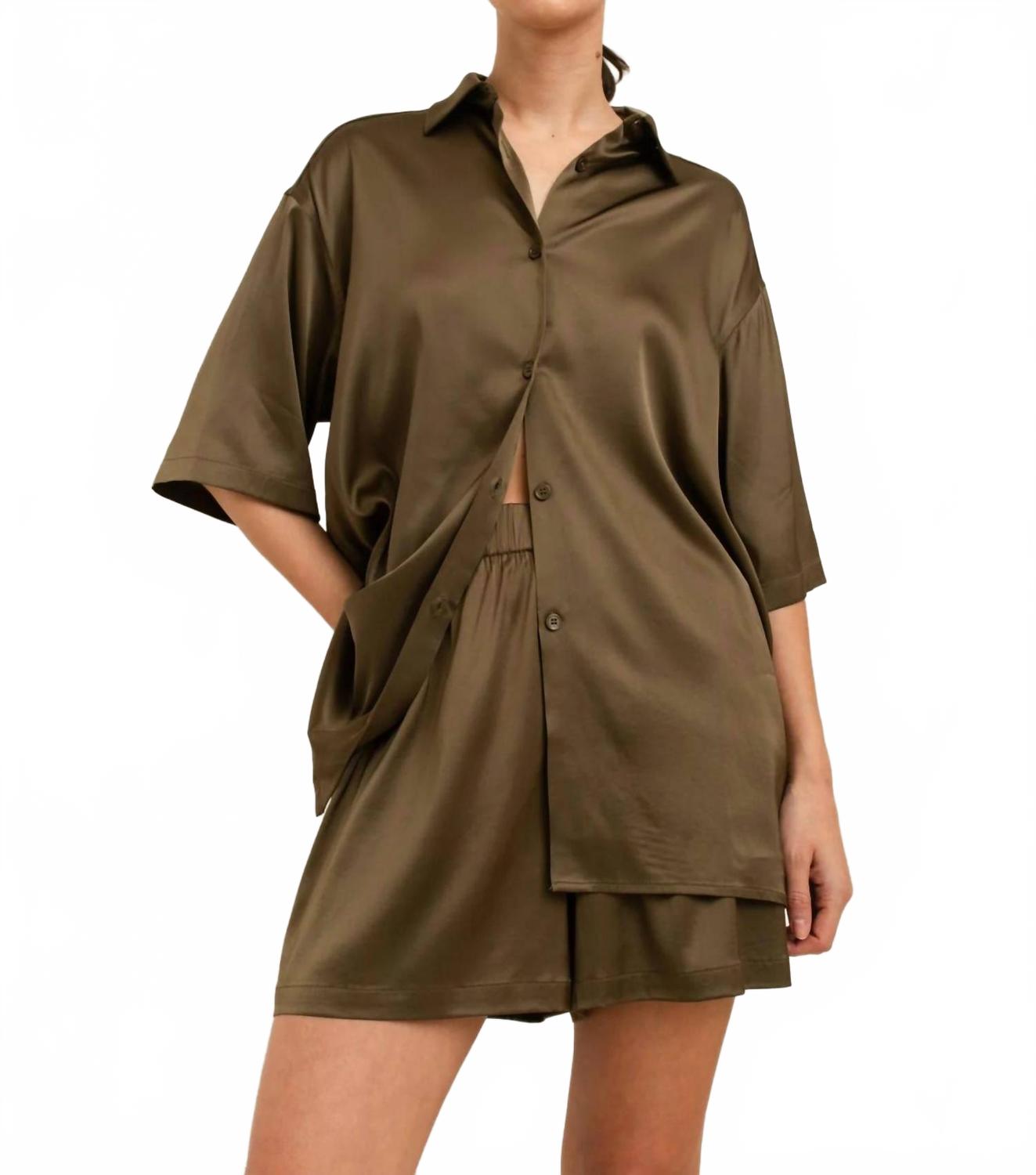 Топ Valentina с короткими рукавами цвета мха Paper Label, зеленый
Топ Valentina с короткими рукавами цвета мха Paper Label, зеленый