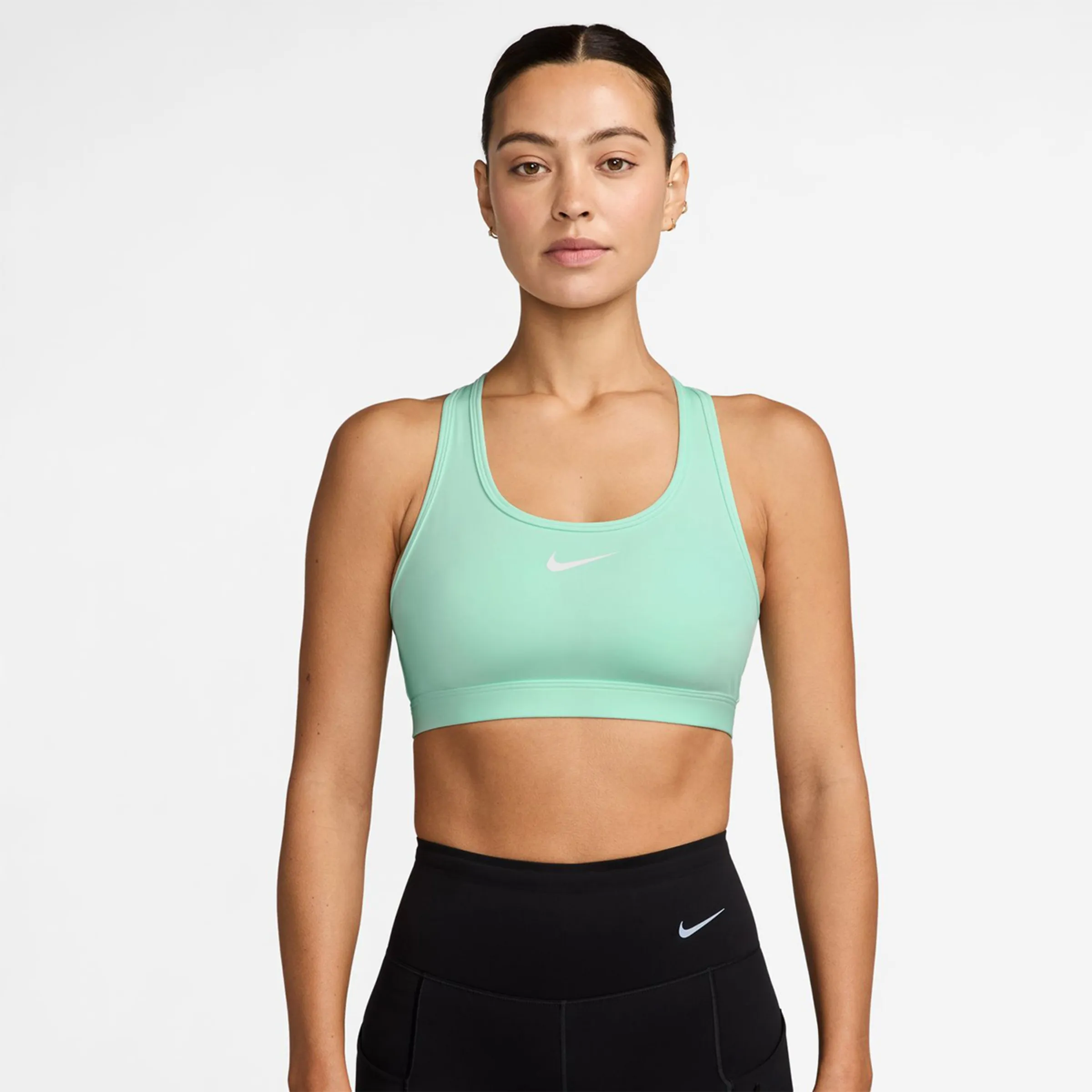 Топ женский Swoosh Medium Support Nike, зеленый 
Топ женский Swoosh Medium Support Nike, зеленый