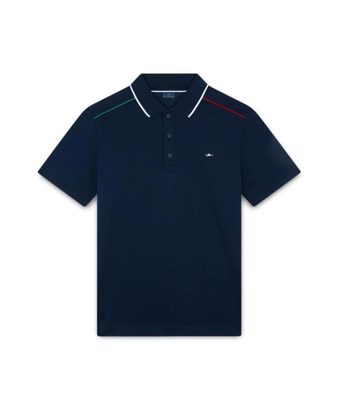 Трехцветная рубашка-поло из тонкого хлопка пике Paul & Shark, синий
Трехцветная рубашка-поло из тонкого хлопка пике Paul & Shark, синий