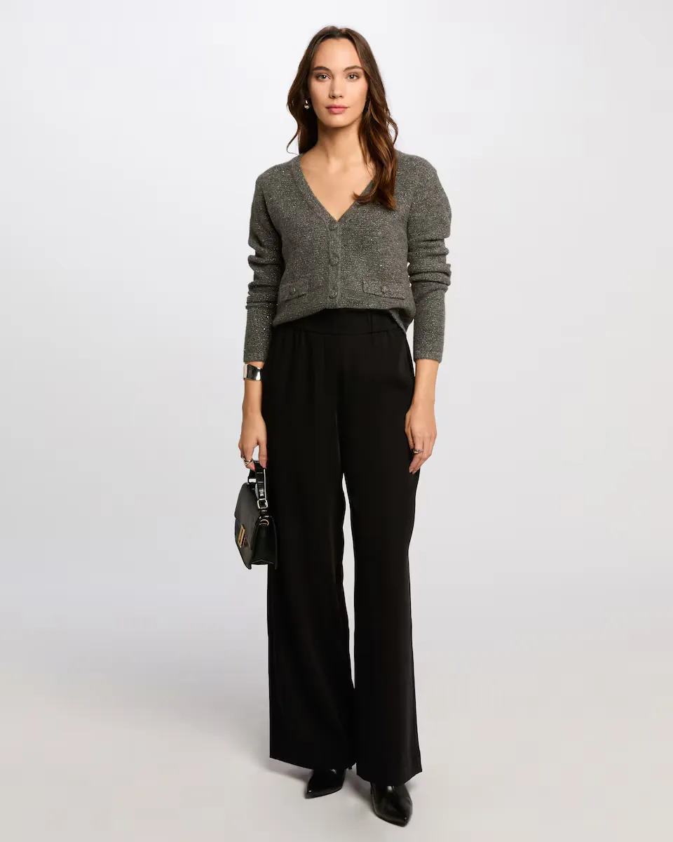 Простые женские брюки широкого кроя с карманами Morgan, черный
Простые женские брюки широкого кроя с карманами Morgan, черный