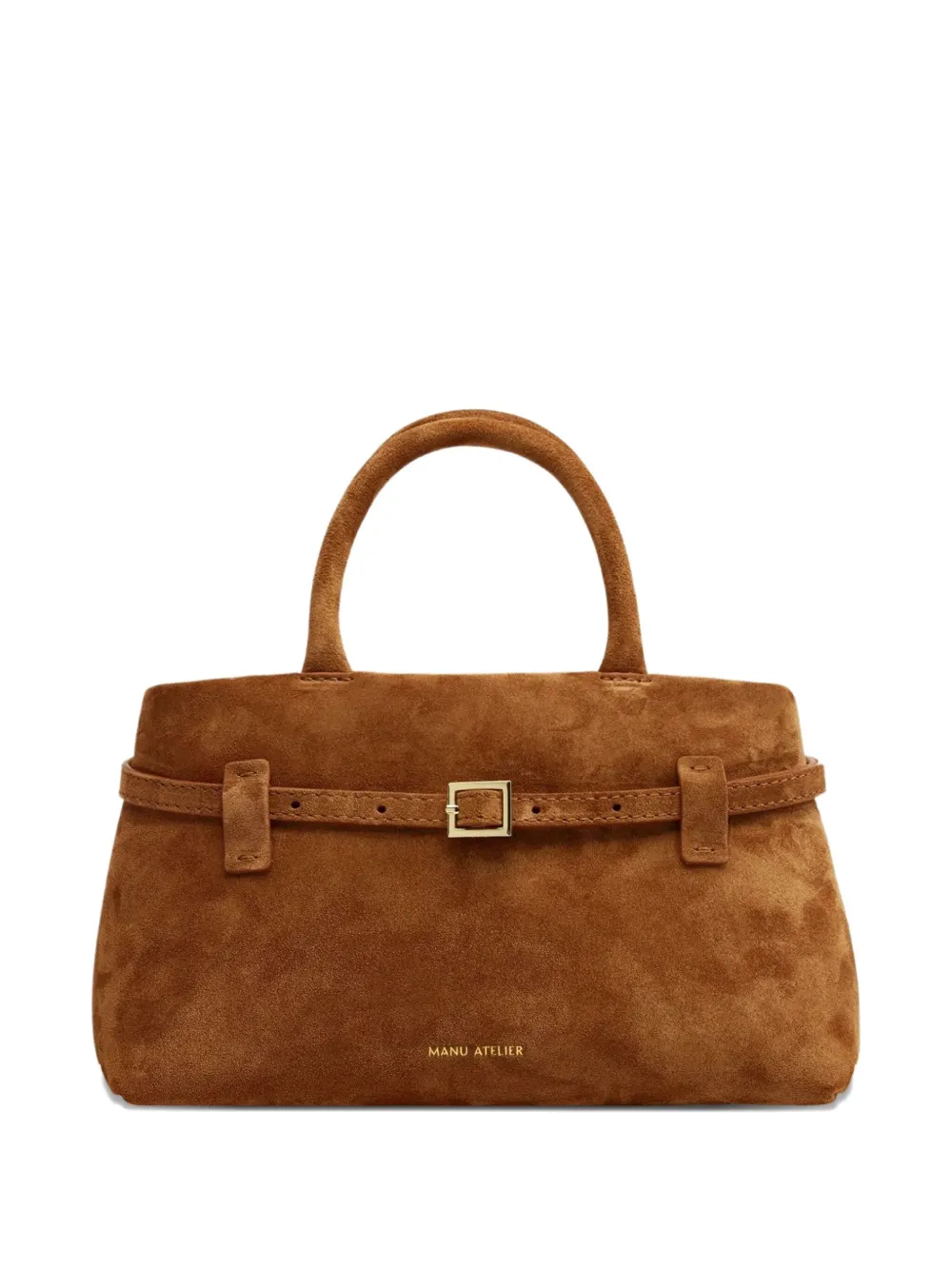 Мини-сумка-тоут из замши с пряжкой на ремешке Manu Atelier, коричневый
Мини-сумка-тоут из замши с пряжкой на ремешке Manu Atelier, коричневый