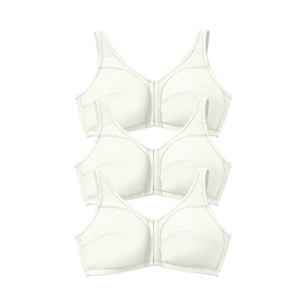 Женский комплект из 3 хлопковых бюстгальтеров с застежкой спереди Comfort Choice больших размеров без косточек, белый
Женский комплект из 3 хлопковых бюстгальтеров с застежкой спереди Comfort Choice больших размеров без косточек, белый