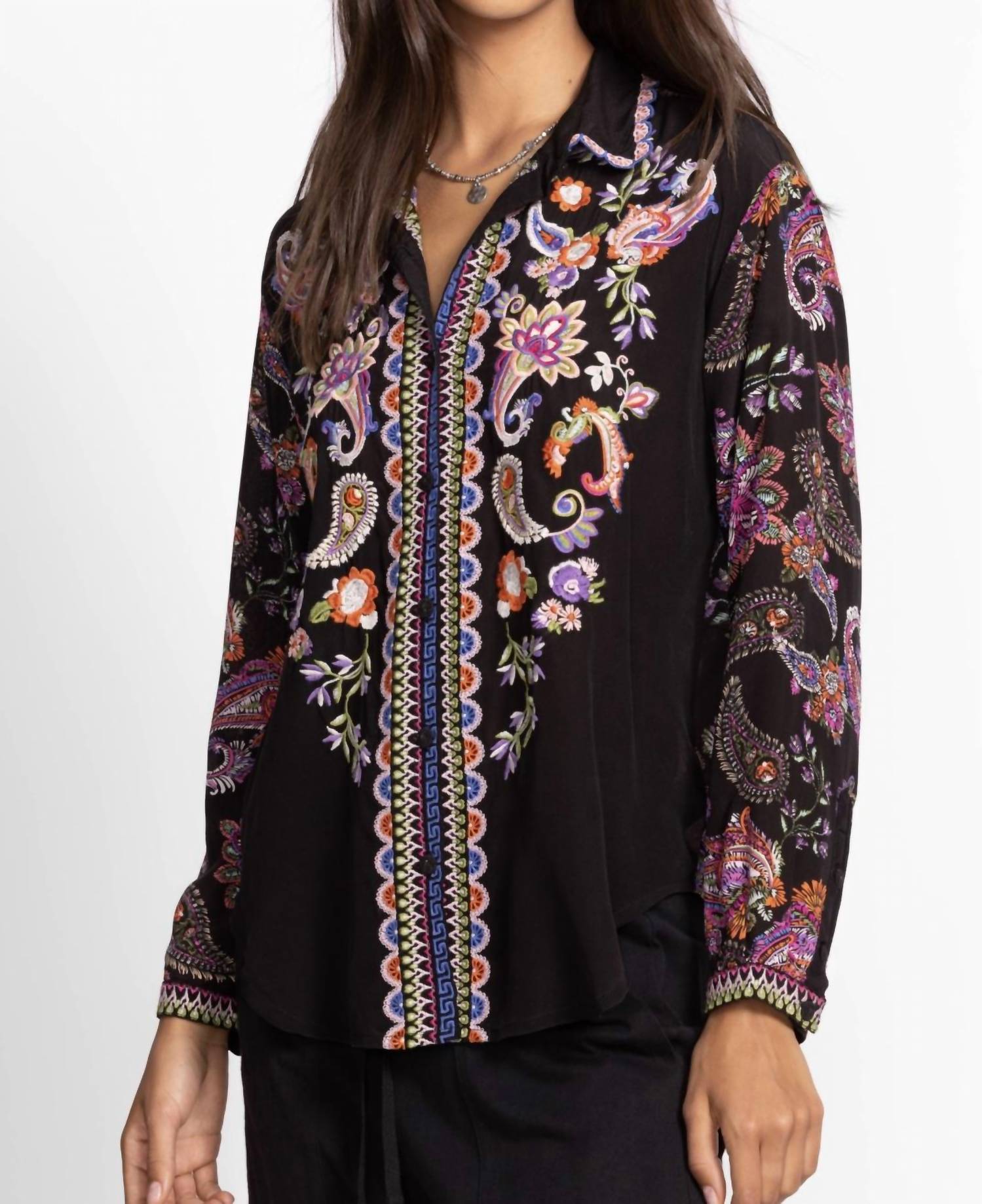 Рубашка Mills, цвет черный, многоцветный Johnny Was, Black Multi
Рубашка Mills, цвет черный, многоцветный Johnny Was, Black Multi