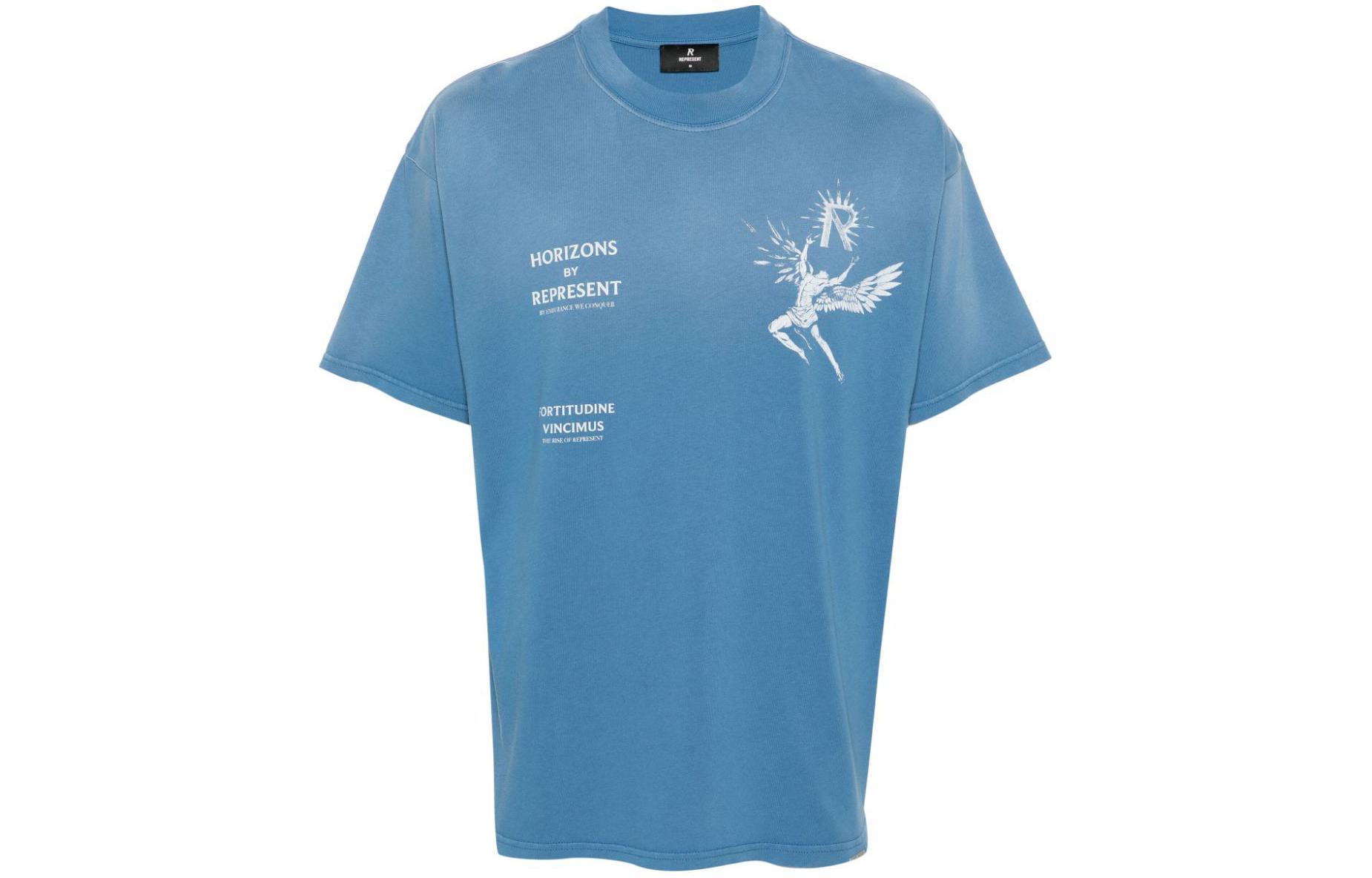 Футболка мужская небесно-голубая REPRESENT 
Футболка мужская небесно-голубая REPRESENT