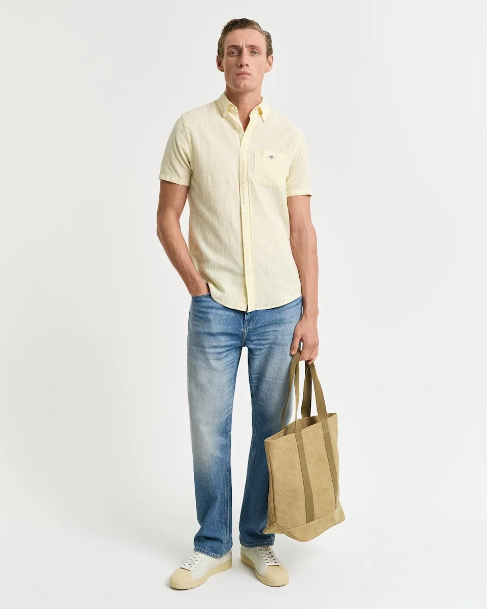 Льняная рубашка с длинным рукавом и нагрудным карманом Gant, жёлтый
Льняная рубашка с длинным рукавом и нагрудным карманом Gant, жёлтый