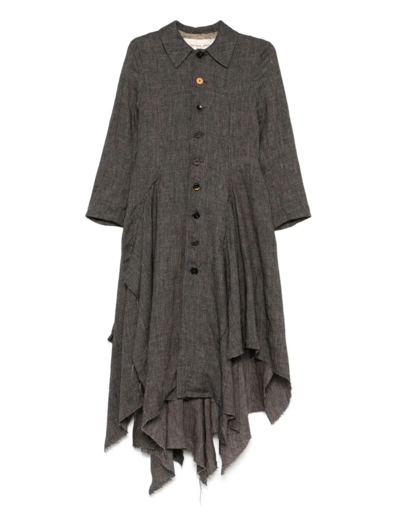 Однобортное пальто A Tentative Atelier, серый 
Однобортное пальто A Tentative Atelier, серый