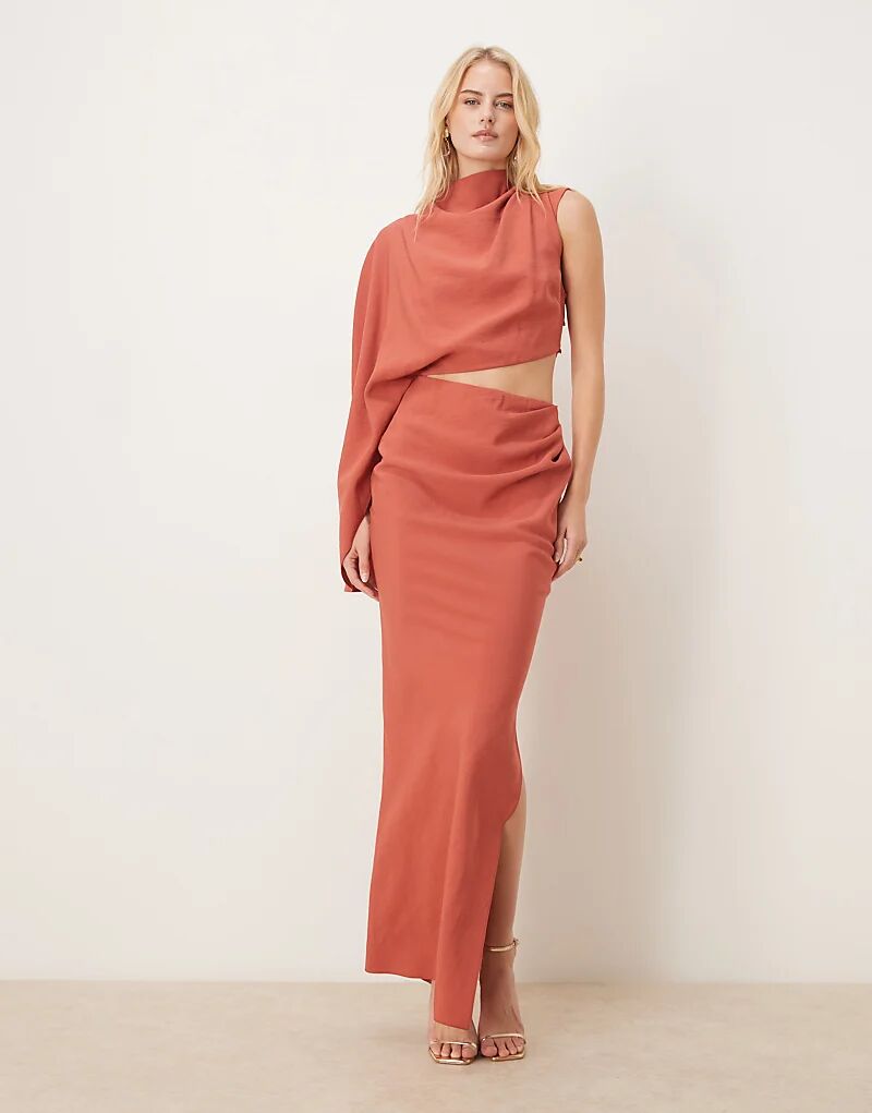 Платье миди ASOS DESIGN Tall с высоким воротом, одним плечом, рукавом «летучая мышь» и вырезом цвета ржавчины
Платье миди ASOS DESIGN Tall с высоким воротом, одним плечом, рукавом «летучая мышь» и вырезом цвета ржавчины