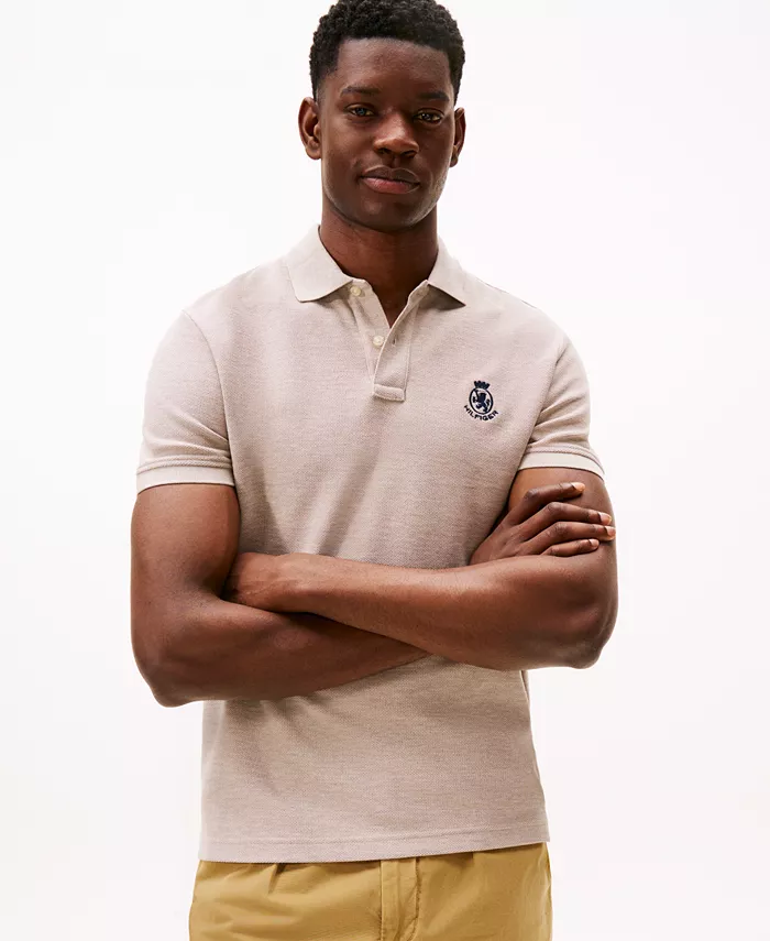 Мужская поло Regular Fit с меланжевым узором Tommy Hilfiger, загар/бежевый
Мужская поло Regular Fit с меланжевым узором Tommy Hilfiger, загар/бежевый