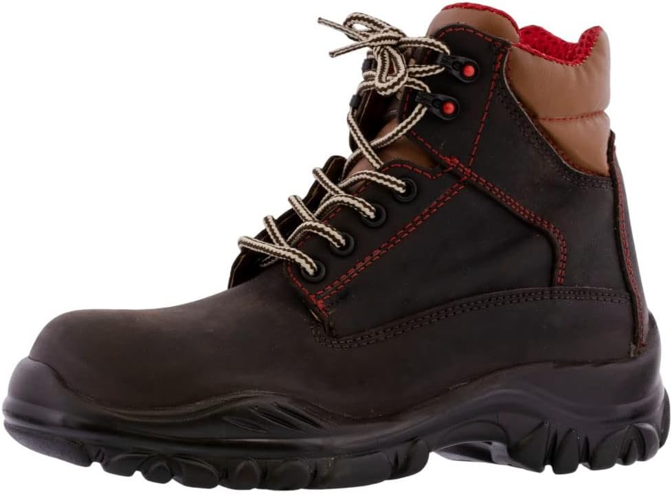 Мужские ботинки El Presidente ST10 темно-коричневые кожаные с шнуровкой, антискользящие, с стальным носком
Мужские ботинки El Presidente ST10 темно-коричневые кожаные с шнуровкой, антискользящие, с стальным носком