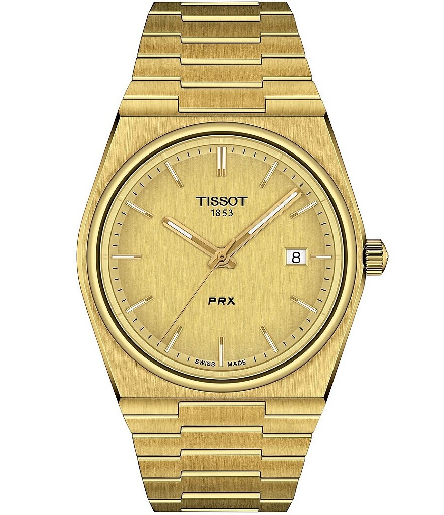Мужские кварцевые часы Tissot Prx с золотым браслетом из нержавеющей стали, золотой
Мужские кварцевые часы Tissot Prx с золотым браслетом из нержавеющей стали, золотой