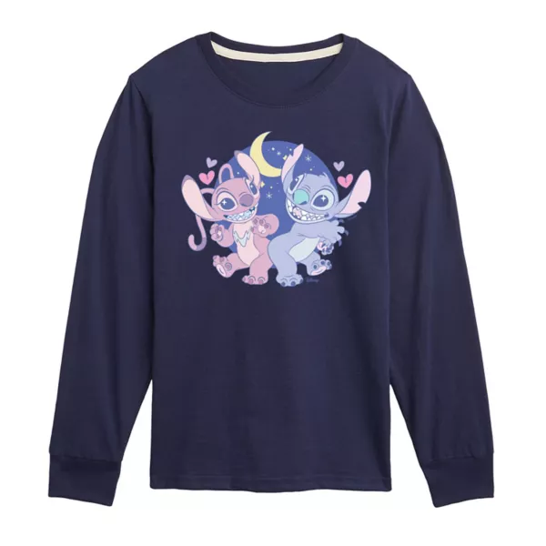 Футболка с длинным рукавом для мальчиков 8-20 лет "Лило и Стич танцуют под луной" Disney, синий
Футболка с длинным рукавом для мальчиков 8-20 лет "Лило и Стич танцуют под луной" Disney, синий