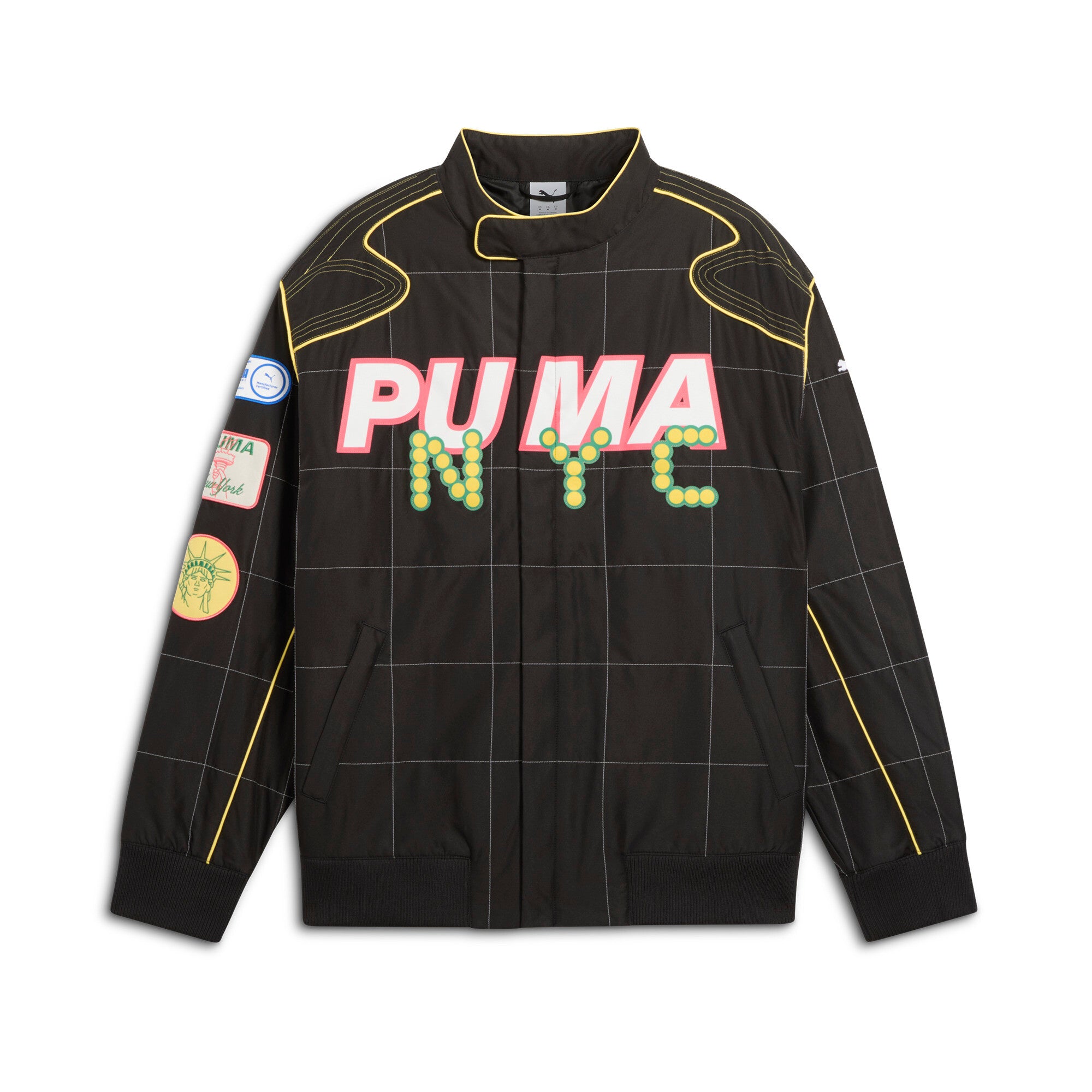 АРХИВ PUMA СЕЗОННАЯ Яркая куртка-гонщица NYC Flagship Relaxed Racer, черный
АРХИВ PUMA СЕЗОННАЯ Яркая куртка-гонщица NYC Flagship Relaxed Racer, черный