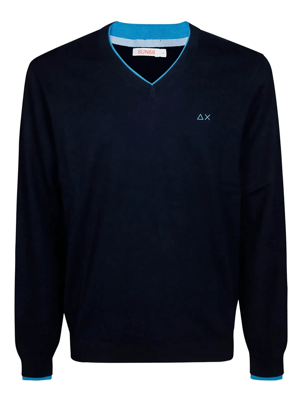 Свитер в рубчик с V-образным вырезом Sun68, синий
Свитер в рубчик с V-образным вырезом Sun68, синий