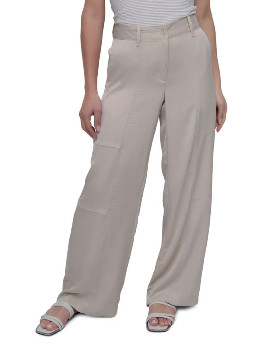 Глазированные брюки широкого кроя DKNY, цвет Light City Khaki
Глазированные брюки широкого кроя DKNY, цвет Light City Khaki