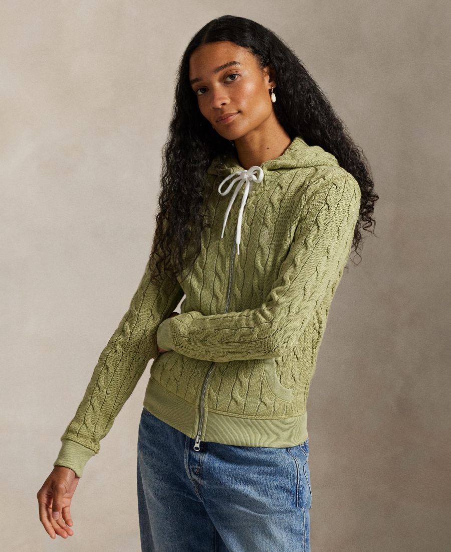 Женская толстовка на молнии с косами Polo Ralph Lauren, Light Olive
Женская толстовка на молнии с косами Polo Ralph Lauren, Light Olive