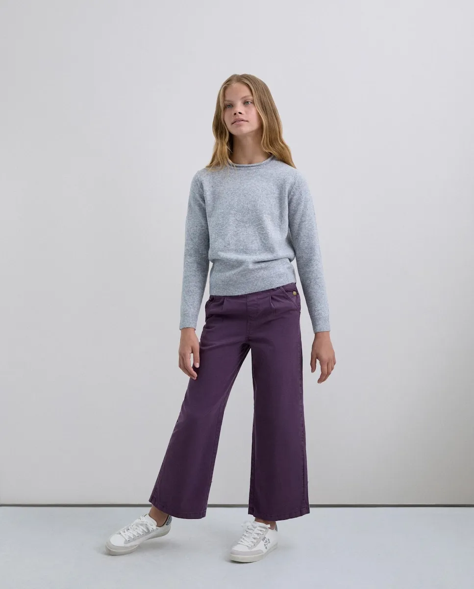 Детский джемпер с логотипом из страз и отделкой ребристым трикотажем Scalpers, серый
Детский джемпер с логотипом из страз и отделкой ребристым трикотажем Scalpers, серый