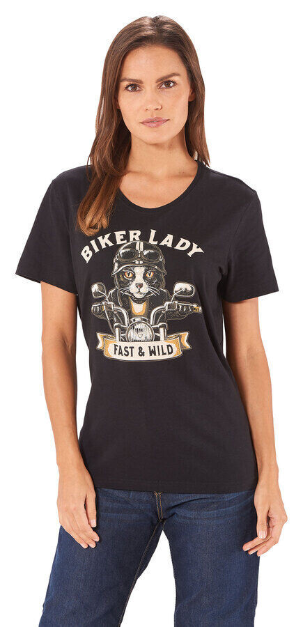 Женская футболка Biker Cat Rahmenlos, черный
Женская футболка Biker Cat Rahmenlos, черный