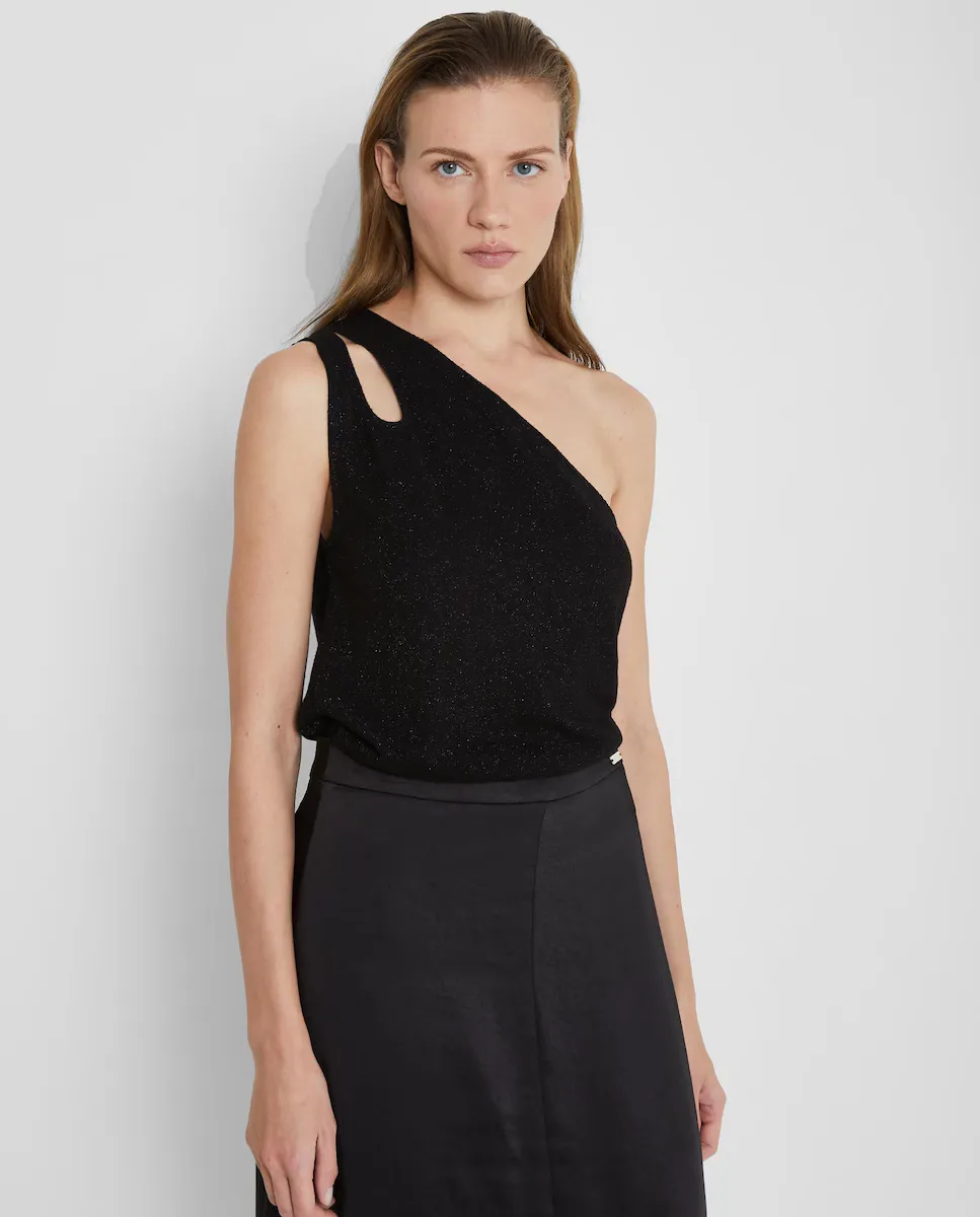 Женская футболка с вырезом на одно плечо Trucco, черный
Женская футболка с вырезом на одно плечо Trucco, черный