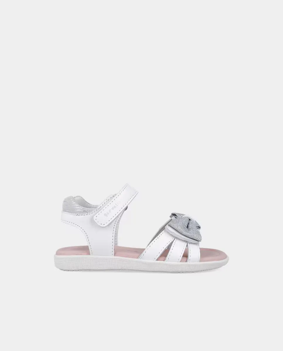 Босоножки для девочек из открытой кожи с бантом Garvalín, белый
Босоножки для девочек из открытой кожи с бантом Garvalín, белый
