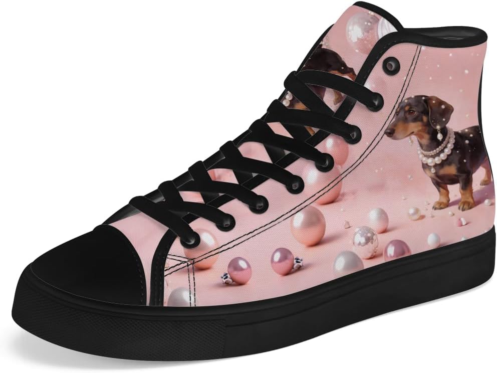 Мужские и женские высокие кеды с таксой на холщовой подошве, кеды с высокой шнуровкой, повседневная обувь Chebing, розовый
Мужские и женские высокие кеды с таксой на холщовой подошве, кеды с высокой шнуровкой, повседневная обувь Chebing, розовый