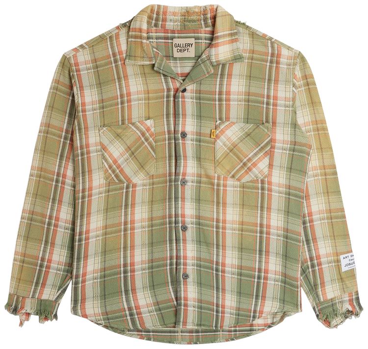Фланелевая рубашка Marley от Gallery Dept., светло-зеленого цвета
Фланелевая рубашка Marley от Gallery Dept., светло-зеленого цвета