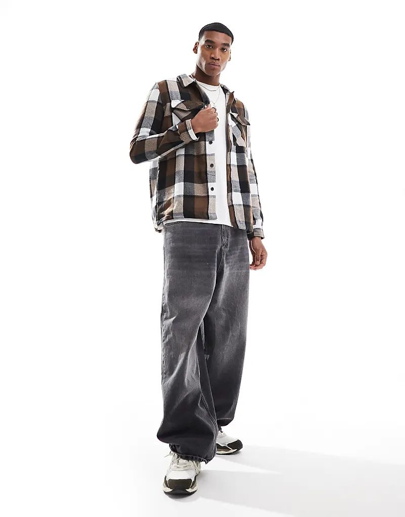 Толстая начесаная рубашка в ржавую клетку Threadbare
Толстая начесаная рубашка в ржавую клетку Threadbare