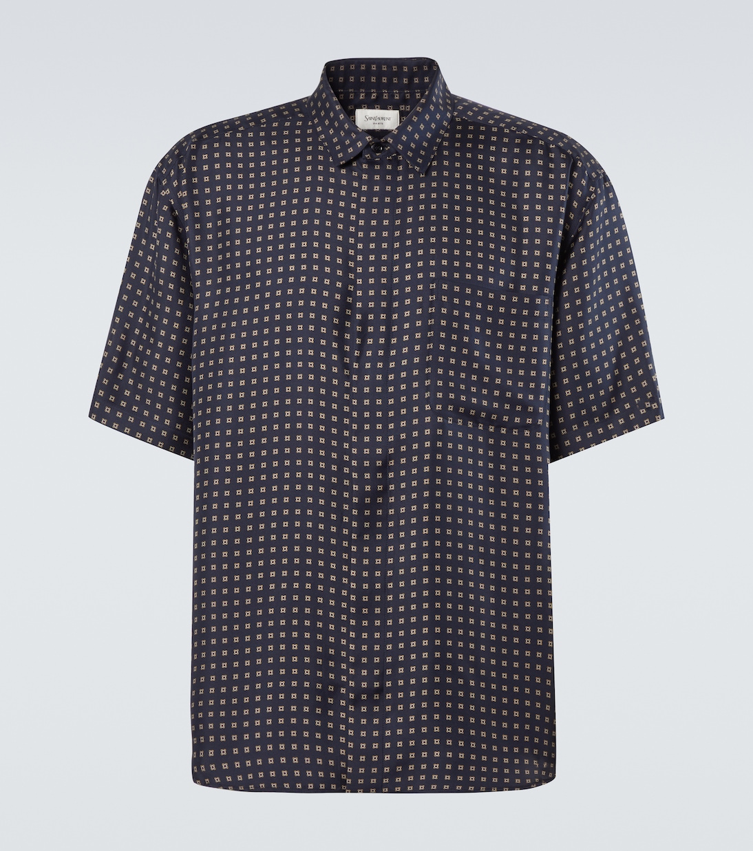 Шелковая рубашка с принтом Saint Laurent, Marine
Шелковая рубашка с принтом Saint Laurent, Marine